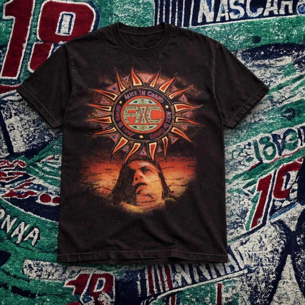 Alice In Chains Aic Black Band Graphic T-Shirt Grunge Rock Unisex Tee